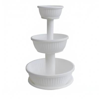 Икебана на 3 нива 70 см. , бяла 69872