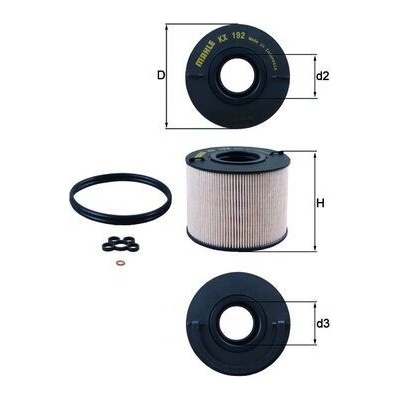 Palivový filter MAHLE KX 192D