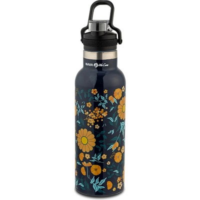 Nava termoláhev We care s brčkem 500 ml Květy