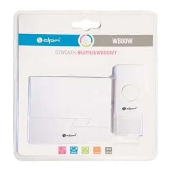 Image 1 of DPM w880w - Безжичен звънец, 16 мелодии, 50м, 2хАА, бял (w880w)