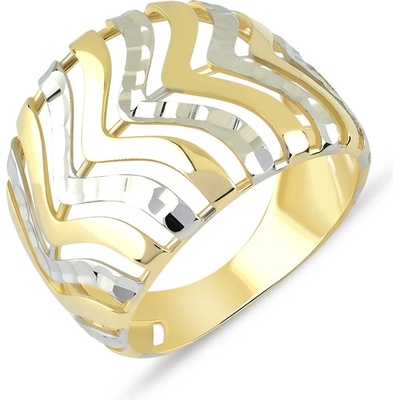 Lillian Vassago prsten s gravírem z kombinovaného zlata LLV22 GR056YW