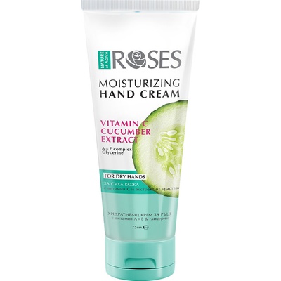 Nature of Agiva Roses Хидратиращ крем за ръце с краставица, 75 ml