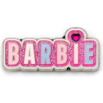 The Carat Shop Odznak s třpytivým nápisem Barbie