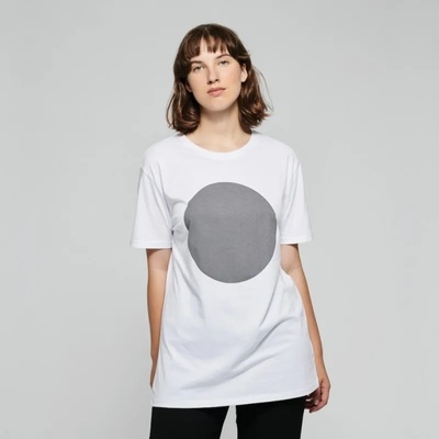 March Design Studio Светлоотразителна тениска с щампа на бял цвят