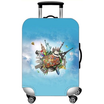 UYAR Калъф за куфар uyar, 77х50х30см, l, светлосин цял свят 12294