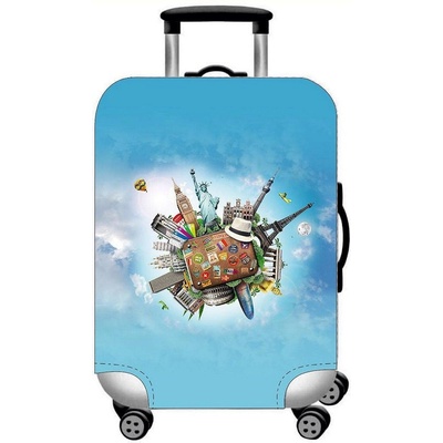 UYAR Калъф за куфар uyar, 77х50х30см, l, светлосин цял свят 12294