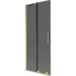 Mexen Velar двукрила плъзгаща се вана 80 x 150 см, графит, златисто четкано - 896-080-000-41-55 (896-080-000-41-55)
