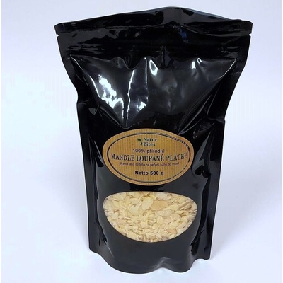 NaturBites Mandle natural loupané plátky 500 g