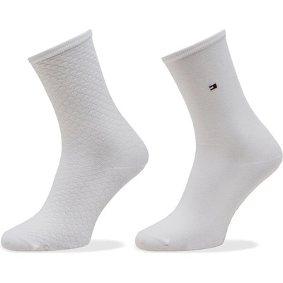 Tommy Hilfiger Комплект 2 чифта дълги чорапи дамски Tommy Hilfiger 701227563 White 003 (701227563)