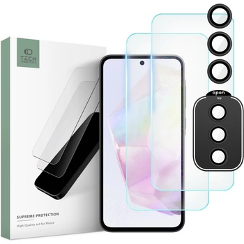 GKK Стъклен Протектор за Екран и Камера 3бр. за SAMSUNG A35, Tempered Glass & Cam, Прозрачен (5906203691876)