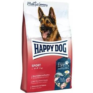 Happy Dog Fit & Vital - Sport - храна за кучета, с повишени енергийни потребности, с пилешко, агнешко, риба, новозеландски миди и билки, 14 кг, Германия - 60776