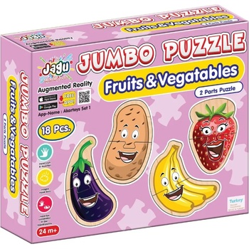 Image 1 of Jagu Говорещ пъзел Jagu - Плодове и зеленчуци, 18 части (90-443)