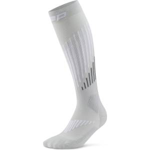 CEP Дамски компресионни чорапи CEP Women's Core Run Merino Tall 3.0 Compression socks - Grey / White - размер IV (207-0571-0213)