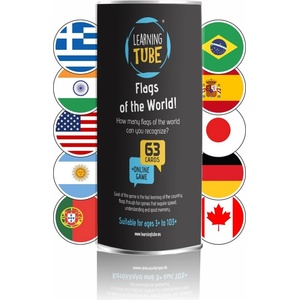 K-Toyz Образователна настолна игра Learning Tube: Flags Of The World (Английски език) (LT-008)