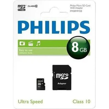 Philips microSDHC 8GB Class 10 FM08MP45B