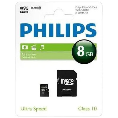 Philips microSDHC 8GB Class 10 FM08MP45B