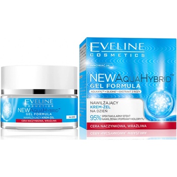 Eveline Cosmetics New Aqua Hybrid hydratační krém-gel pro načervenalou a citlivou pleť 50 ml