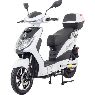 Racceway® Elektroskútr E-FICHTL®, bílý-lesklý s baterií 20Ah | Zboží Auto