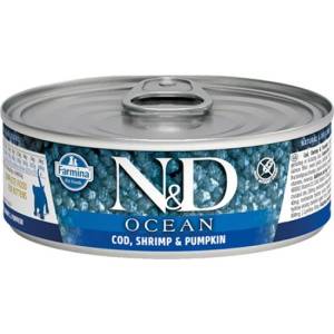 FARMINA N&d cat ocean РИБА ТОН, ТРЕСКА, СКАРИДИ И ТИКВА ЗА КОТЕНЦА 70 ГР (l3-70139)