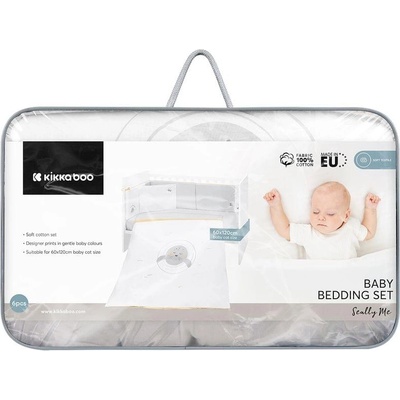 KikkaBoo Бебешки спален комплект 6 части 60/120 Seally Me (kikka-41101060135)
