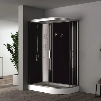 Image 1 of Inter Ceramic Хидромасажна душ кабина ЛИНДА ICSH 8115L NEW EASY ASSEMBLE Inter Ceramic, 120x80x215см, 4мм, 6 водни дюзи, радио, LED осветление (8115L NEW EASY ASSEMBLE)