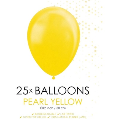 Fiesta Balónky perleťově žlutá Ø12,7cm