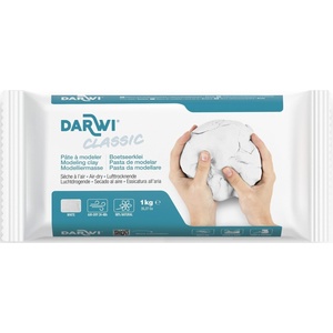 Darwi The Self-Hardening Modelling Clay Classic Самосъхнеща глина White 1000 g (DA0801000000C)