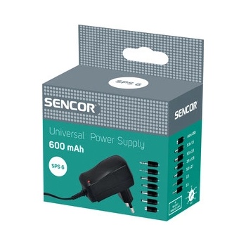 Sencor SPS 6 Zdroj Stab. 600 mA Univ. SENCOR