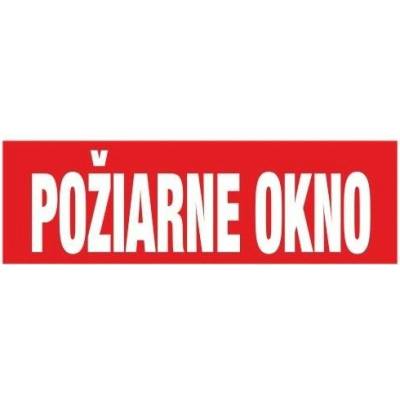 F-okno Požiarne okno samolepka 150x50 mm