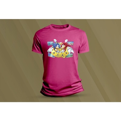 Sandratex dětské bavlněné tričko sonic the Hedgehog 3. fuchsia