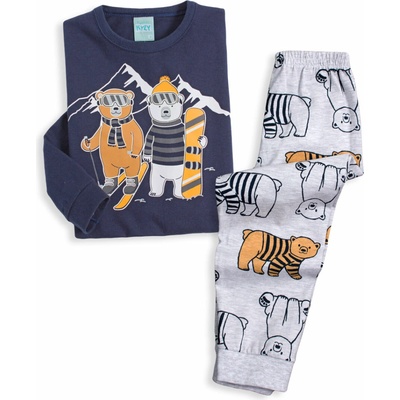 Chlapecké pyžamo svítící ve tmě KYLY MEDVĚDI modré