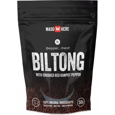 Maso Here Biltong Sušené hovězí maso s Kampotským pepřem 50 g