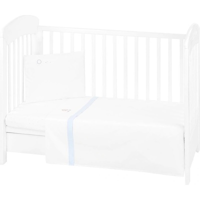 KikkaBoo Бебешки спален комплект с бродерия 3 части EU Style 60/120 Dream Big Blue (41101030156)