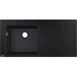 Hansgrohe S51 SilicaTec композитна мивка графит черно лява 105x51 см (43330170) Мивка за вграждане