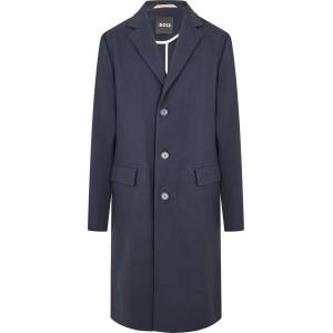 Boss Men's C-Hyde-Flaps Overcoat - Dark Blue