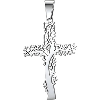 HARAHU Висулка на верижка Tree Cross - Сребърна KP34145