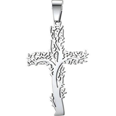 HARAHU Висулка на верижка Tree Cross - Сребърна KP34145