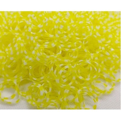 Loom Bands gumičky s háčikom na pletenie priesvitné žlté