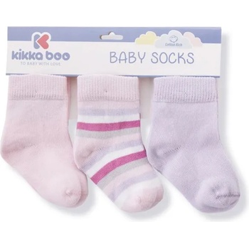 KikkaBoo Бебешки чорапи KikkaBoo Stripes - Памучни, 2-3 години, лилави (31110010047)