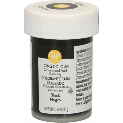 Cakesupplies Gélová farba Black Čierna 28 g