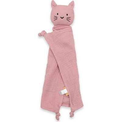 New Baby mušelínový zaspávač Cat pink