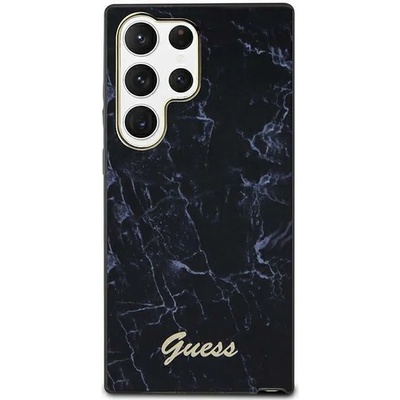 GUESS Кейс Guess GUHCS23LPCUMAK за Samsung Galaxy S23 Ultra S918, черен / черен, твърд, Marble (GUE002689-0)