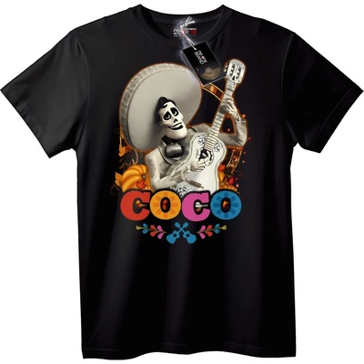 NOONEBRAND Тениска Коко Филм Скелет - 4XL, Black