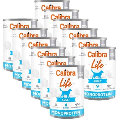Calibra Dog Life Възрастен Пиле с Ориз 12 x 400 г