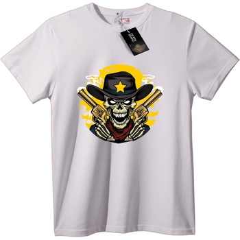 NOONEBRAND Тениска Шерифски Череп - 6XL, White