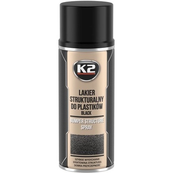 K2 Rychleschnoucí černá strukturální barva na plasty Bumper Spray, 400 ml (černá)