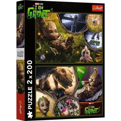 Trefl Puzzle Marvel 2 x 200 парчета Groot (13315)