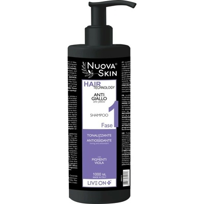 LiveOn Nuova Skin Šampón proti žltým tónom 1000 ml