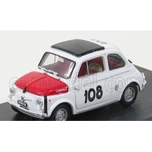 Brumm Fiat 500 595 Abarth N 108 Trofeo Italiano Turismo Winner Coppa Gallega 1965 Leonardo Durst Bílá Červená 1:43