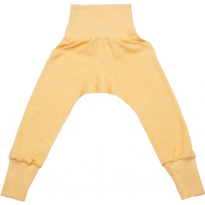 COSILANA Dětské rostoucí legíny merino bavlna hedvábí žlutý melír